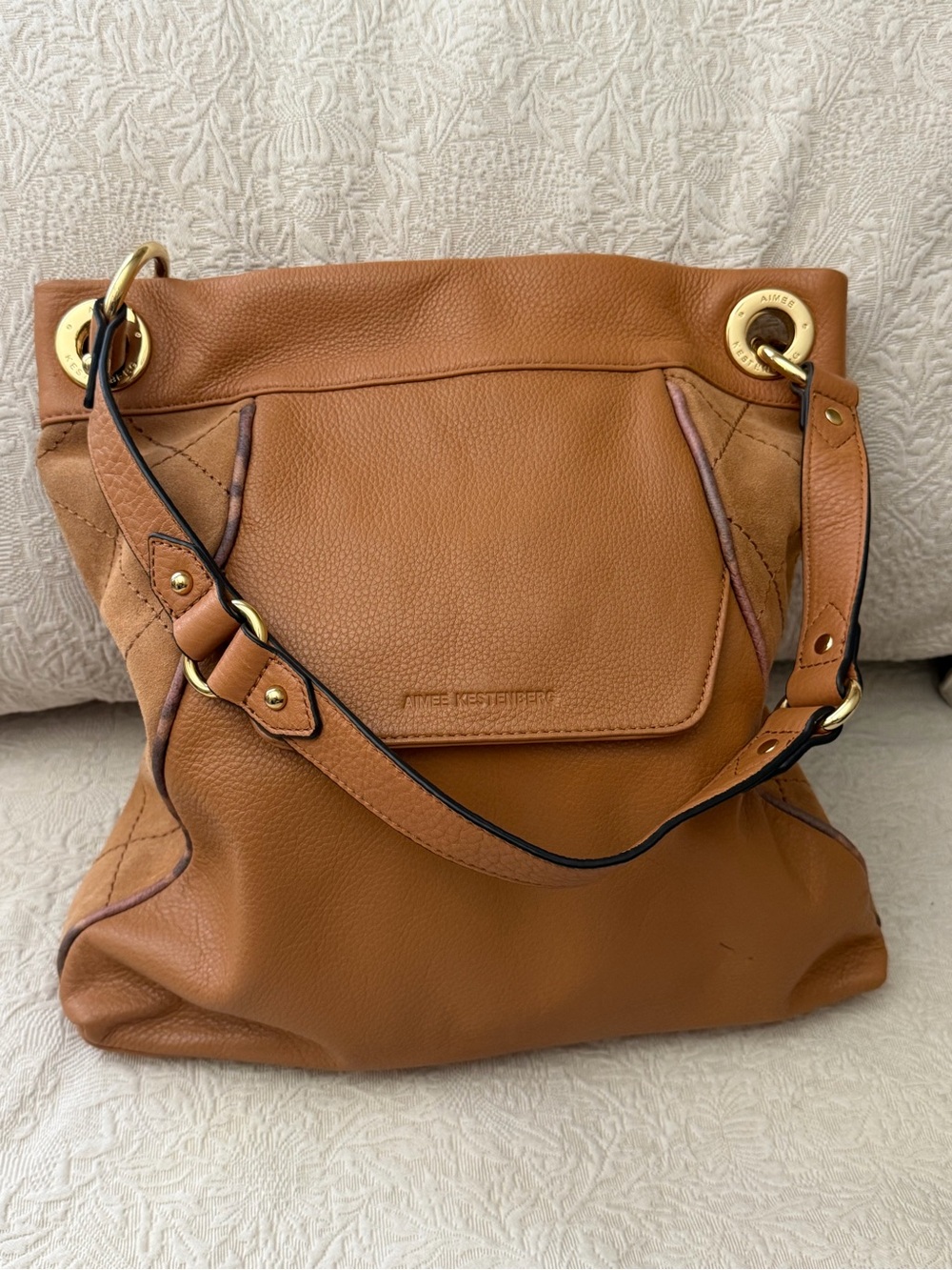 Aimee Kestenberg Tan Leather Shoulder Bag